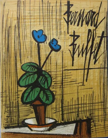 Litografía Buffet - Petite primevère bleue