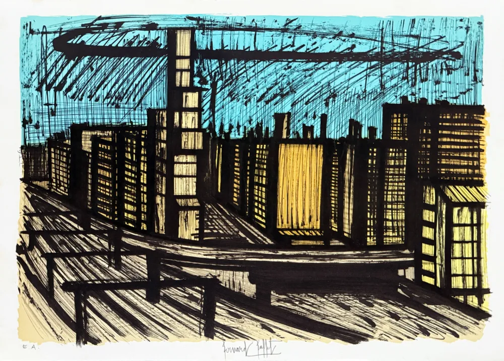 Litografía Buffet - Quartier de Ginza - Tokyo