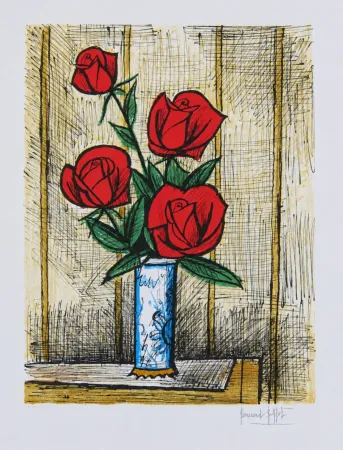Litografía Buffet - Roses