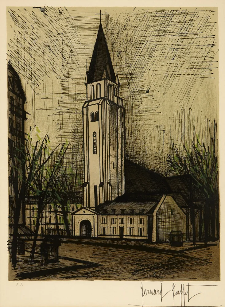 Litografía Buffet - Saint-Germain-des-Prés