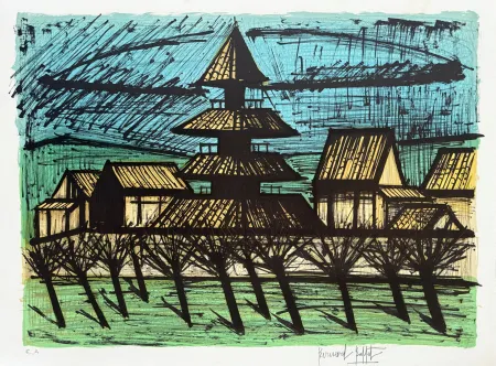 Litografía Buffet - Temple Tō-ji, Kyoto