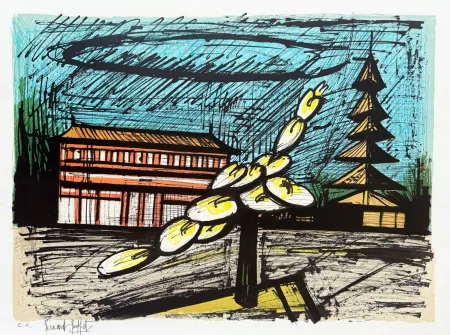 Litografía Buffet - Voyage au Japon