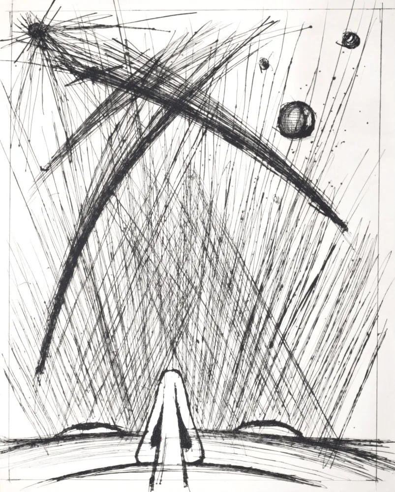 Punta Seca Buffet - Voyages fantastiques de Cyrano de Bergerac, 1958