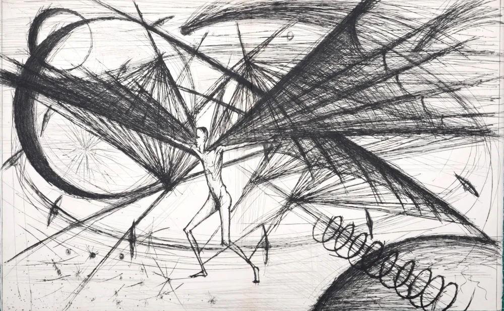 Punta Seca Buffet - Voyages fantastiques de Cyrano de Bergerac, 1958