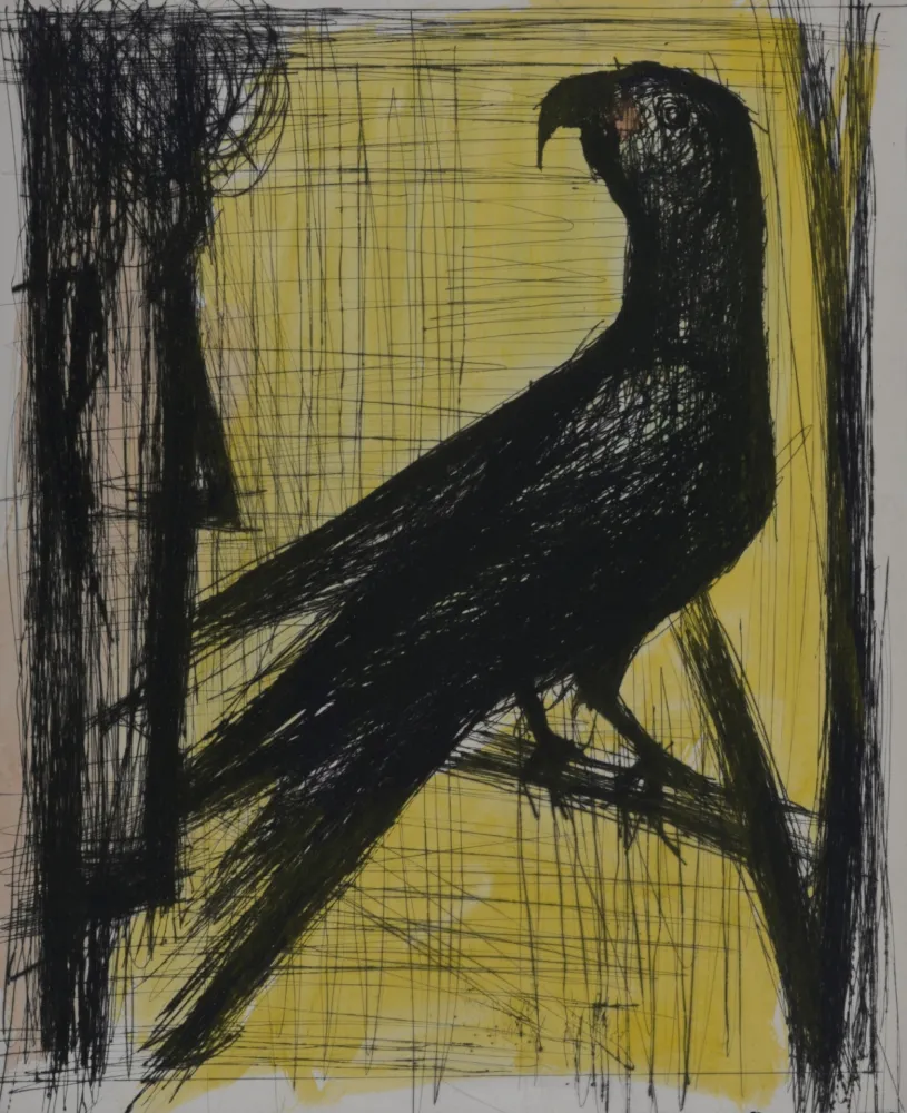 Grabado Buffet - Voyages fantastiques de Cyrano de Bergerac, 1958