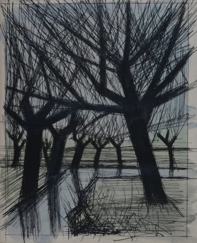 Grabado Buffet - Voyages fantastiques de Cyrano de Bergerac, 1958