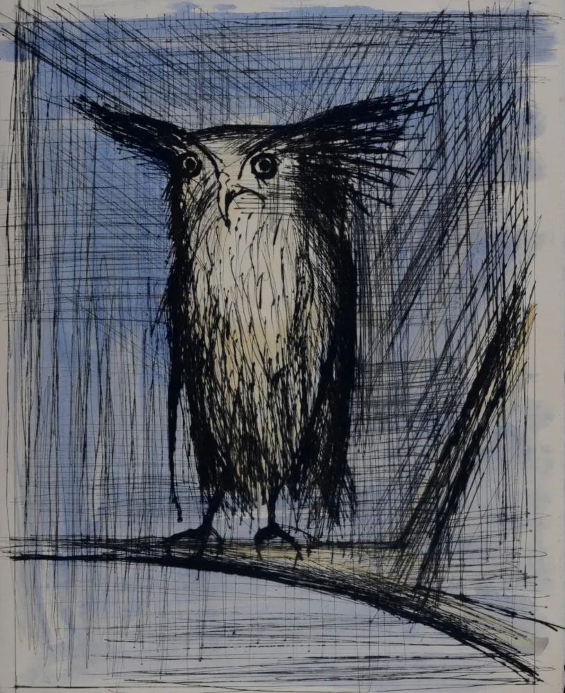 Grabado Buffet - Voyages fantastiques de Cyrano de Bergerac, 1958