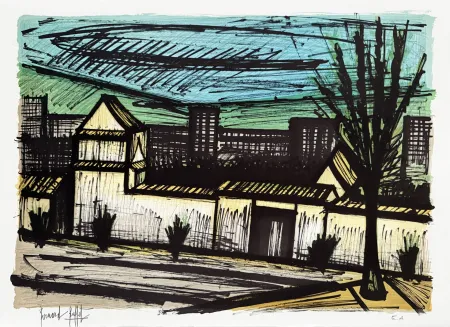 Litografía Buffet - Vue depuis l'hôtel, Kyoto