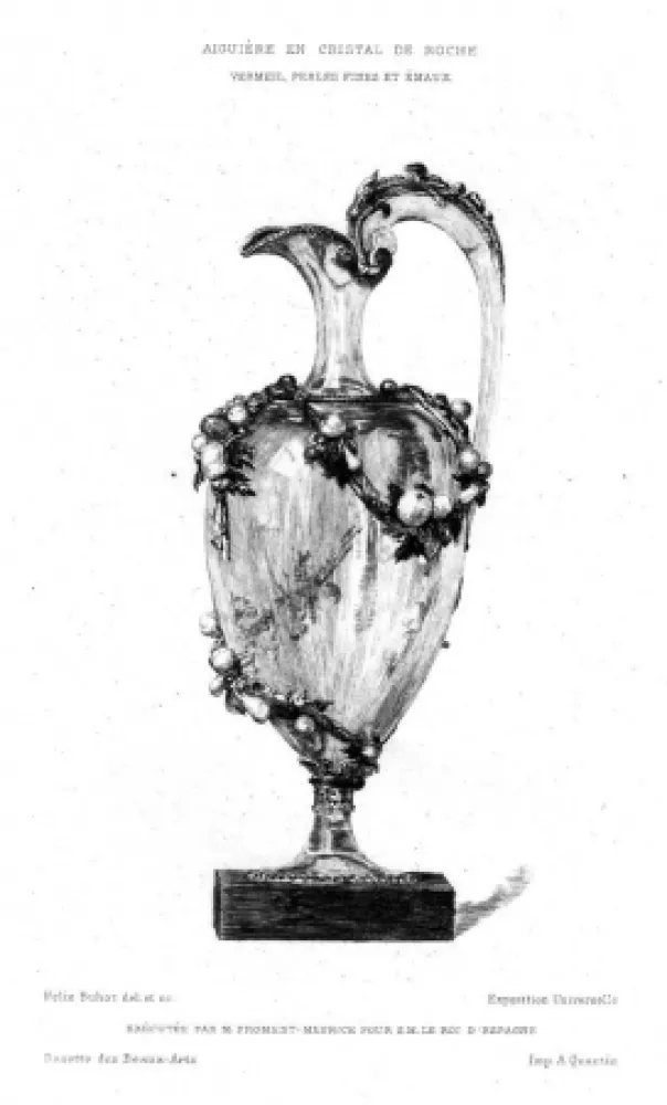 Grabado Buhot - Aiguière en cristal de roche