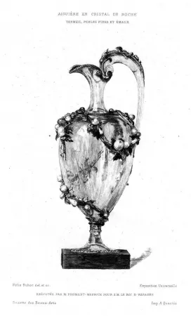 Grabado Buhot - Aiguière en cristal de roche