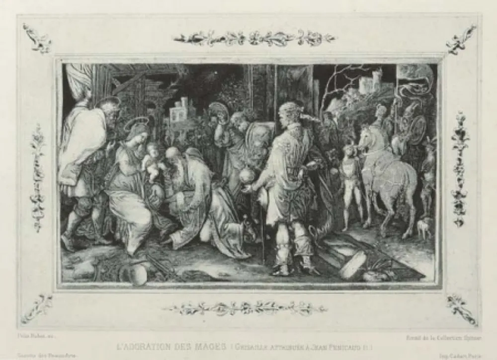 Aguafuerte Y Aguatinta Buhot - L'adoration des mages