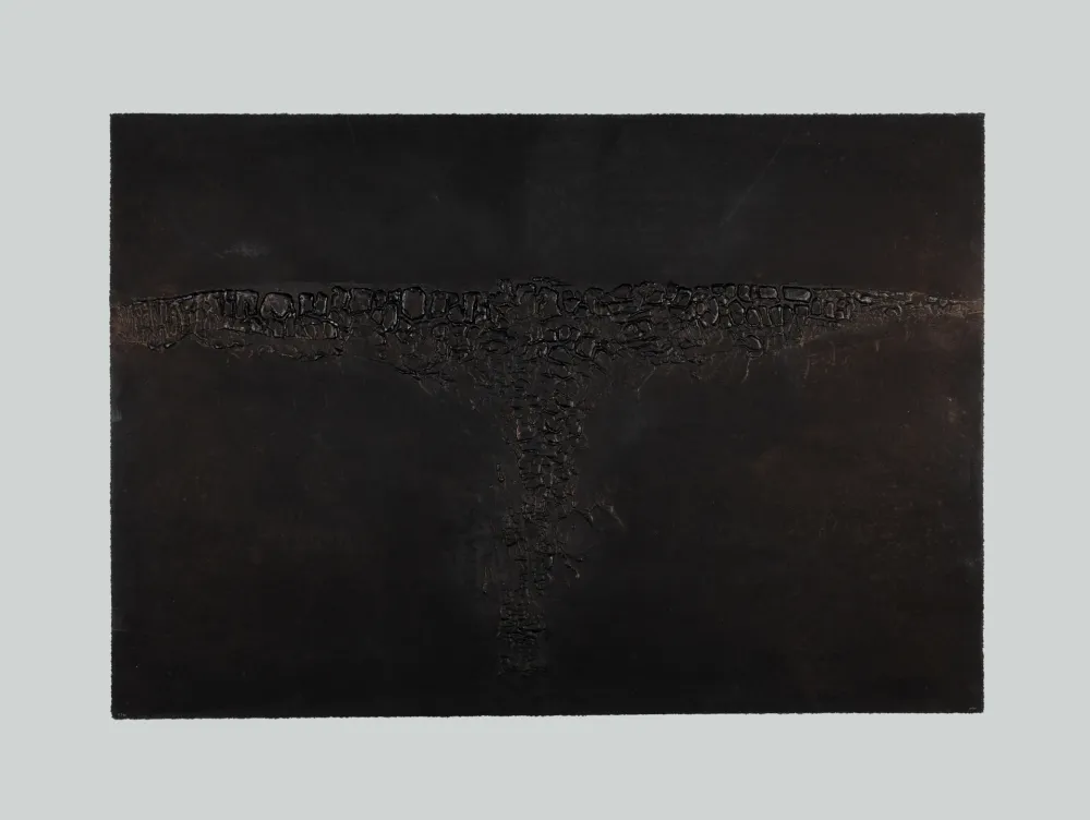 Aguafuerte Y Aguatinta Burri - Cretto Nero F