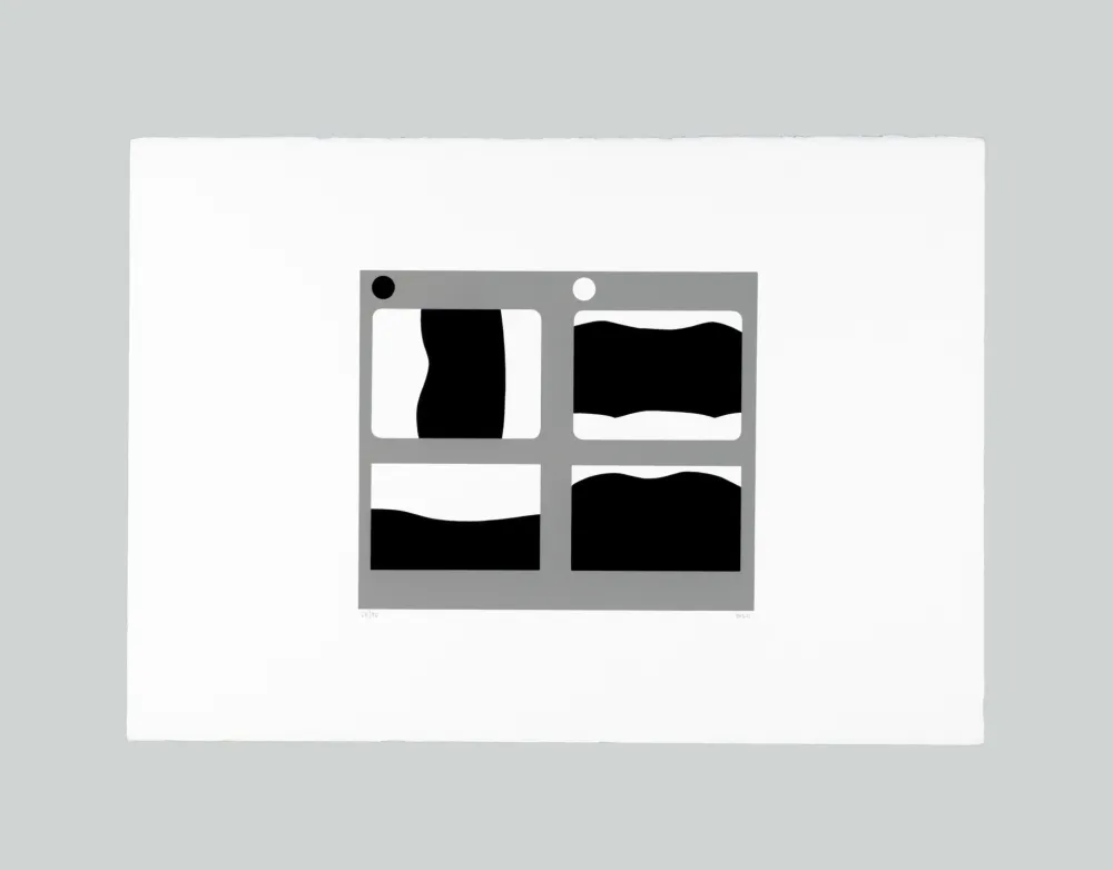 Serigrafía Burri - Lettere C