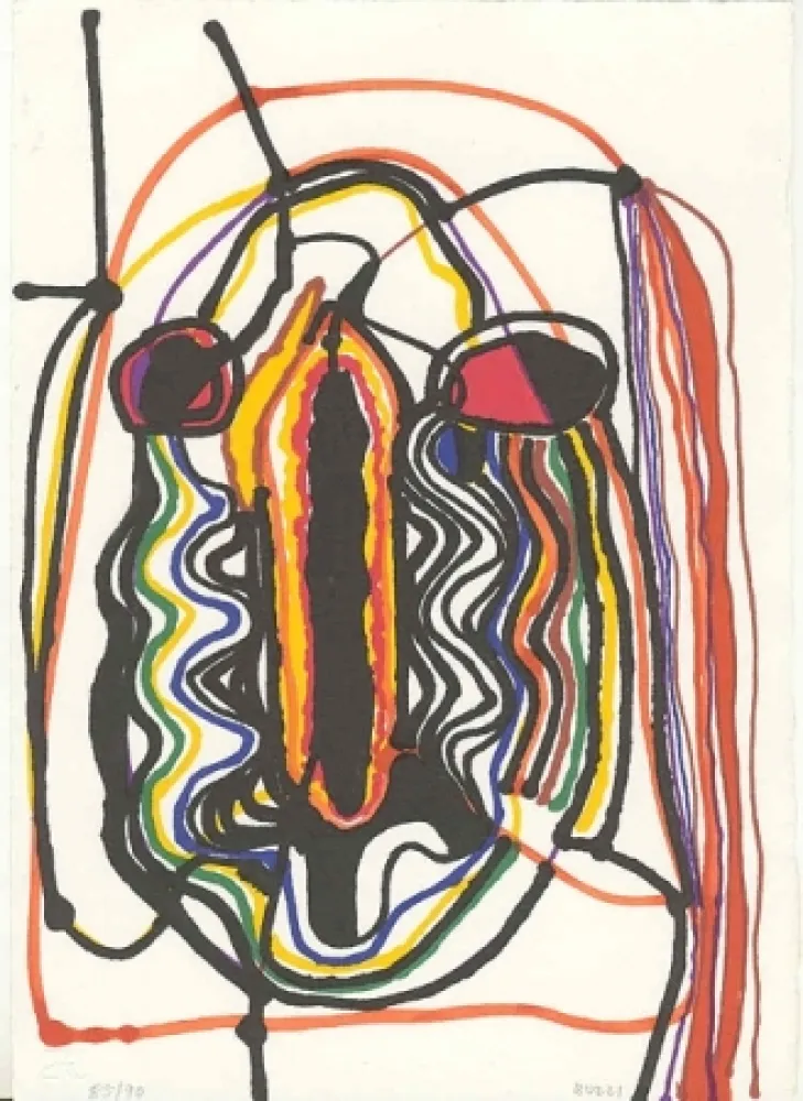 Litografía Burri - Saffo