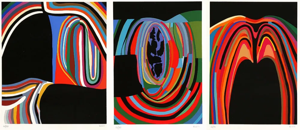 Serigrafía Burri - Trittico B