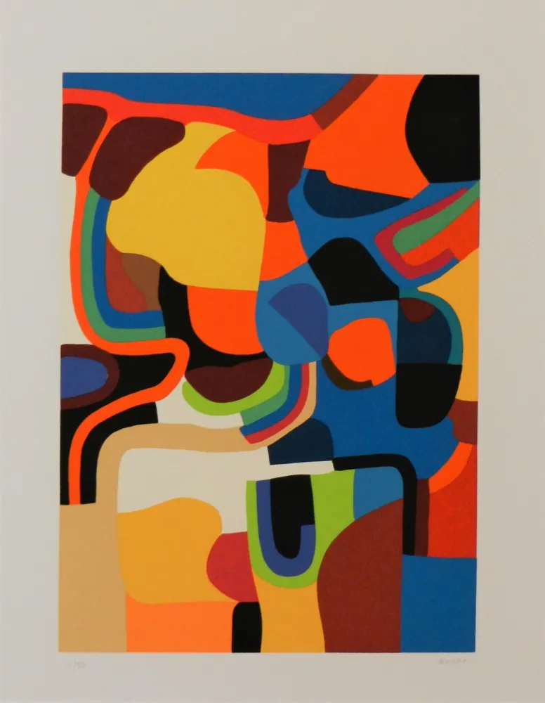 Serigrafía Burri - Trittico E