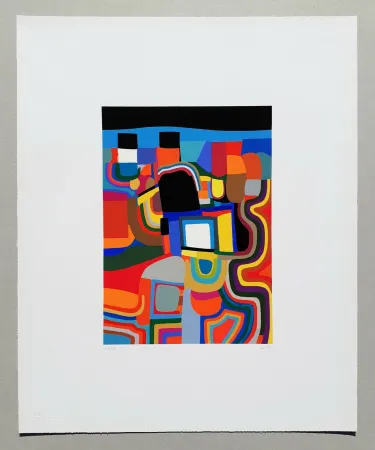 Serigrafía Burri - Trittico E - Serigrafia 1-E