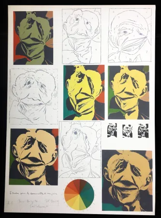 Litografía Bury - Étude pour « Les Demoiselles d’Avignon », 1973.