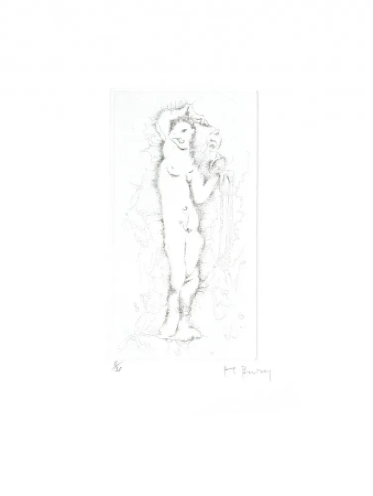 Aguafuerte Bury - Nuée de neige