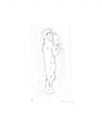 Aguafuerte Bury - Nuée de neige