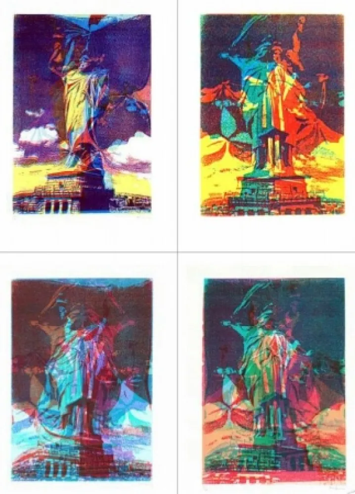 Serigrafía Bury - Statue de la liberté, 8 variations