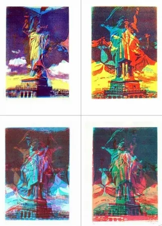 Serigrafía Bury - Statue de la liberté, 8 variations