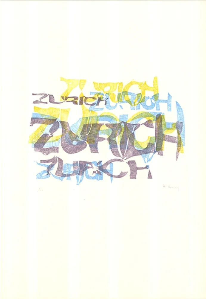 Litografía Bury - Zurich