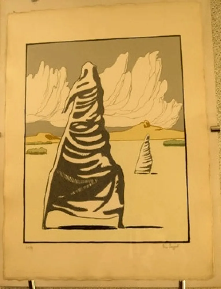 Litografía Buzzati - I maghi d'autunno