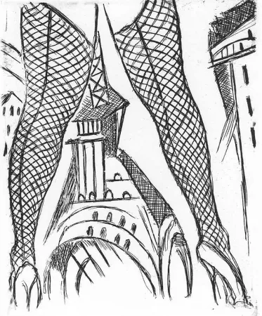 Grabado Buzzati - Senza titolo