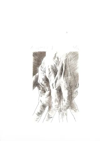 Grabado Caballero - Etude de mains (1986)