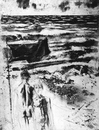 Aguafuerte Y Aguatinta Calandri - Libecciata