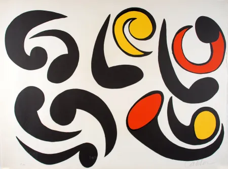 Litografía Calder - Autres têtards