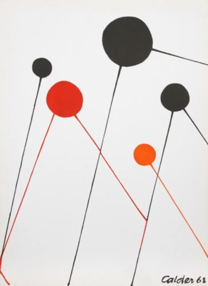 Litografía Calder - Balloons