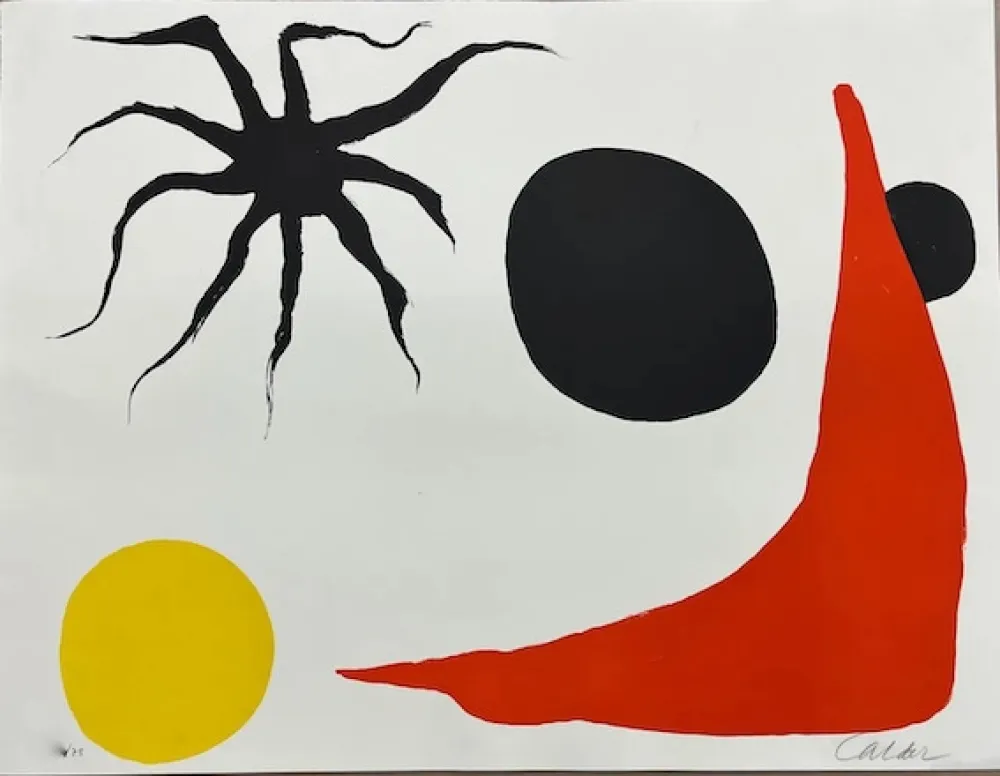 Litografía Calder - Chaussette Rouge