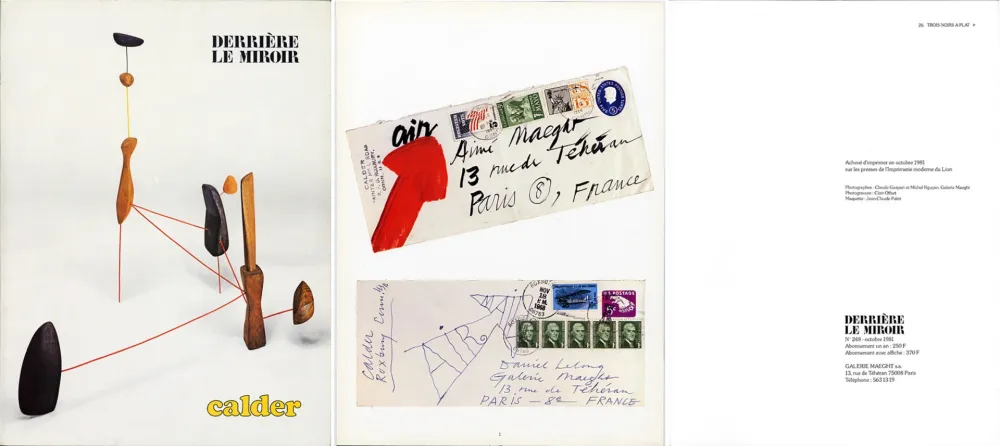 Libro Ilustrado Calder - DERRIÈRE LE MIROIR N°248: 30 mobiles, stabiles et machines motorisées (1981).