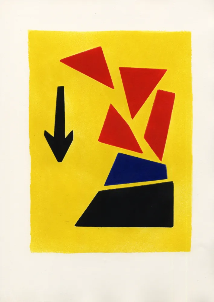 Aguatinta Calder - FÊTES. 7ème planche de la suite des 7 aquatintes (1971)