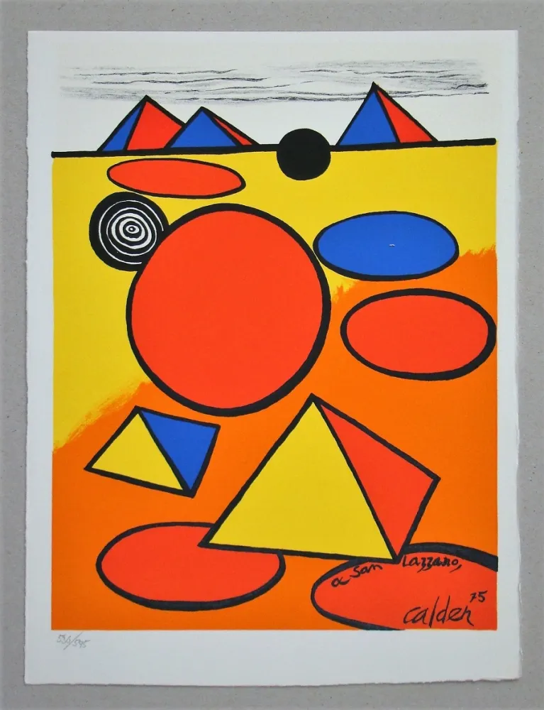 Litografía Calder - Hommage à San Lazzaro