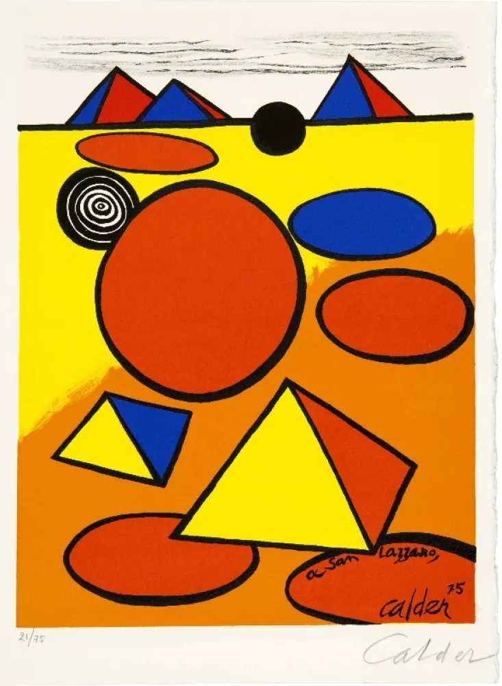 Litografía Calder - Hommage à San Lazzaro