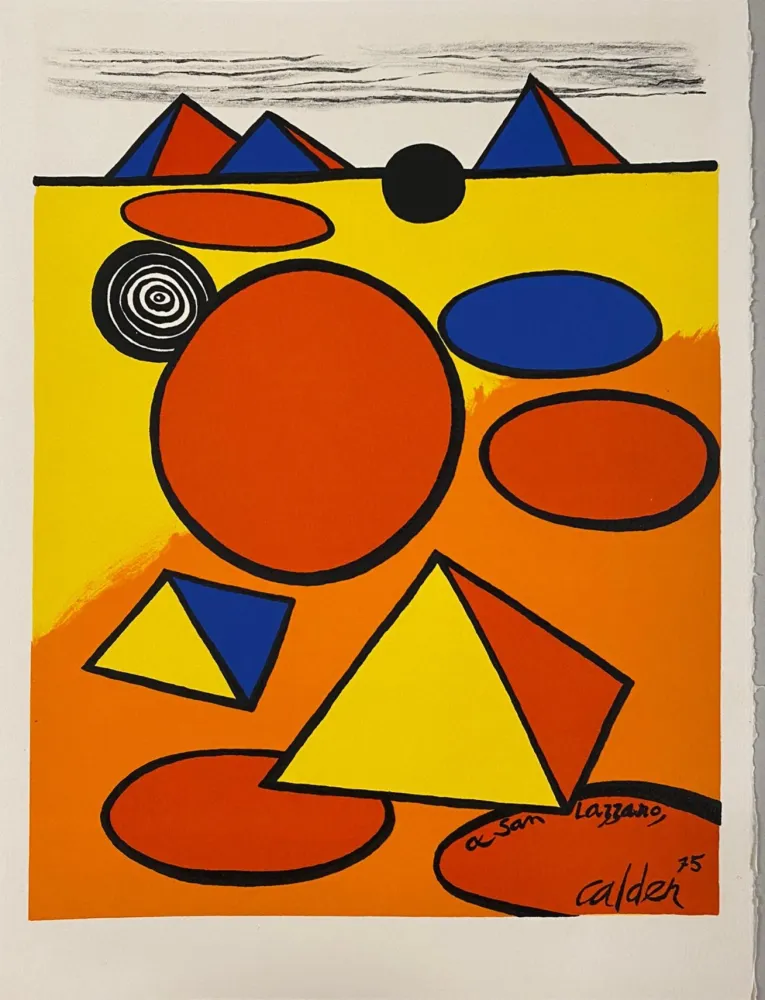 Litografía Calder - Hommage à San Lazzaro