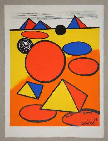 Litografía Calder - Hommage à San Lazzaro