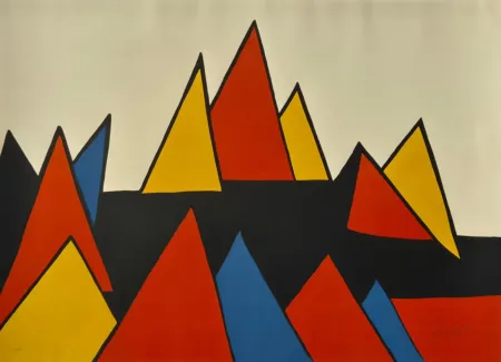 Litografía Calder - Horizontal Pyramides