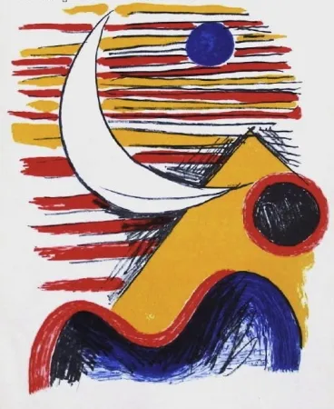 Litografía Calder - La lune et la Montagne