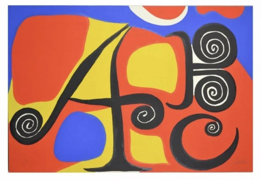 Litografía Calder - Le Lettres