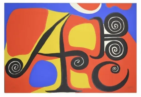 Litografía Calder - Le Lettres