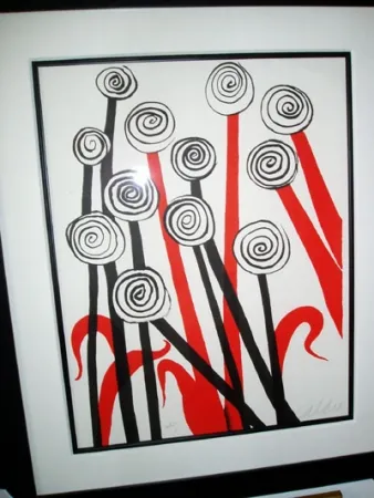 Litografía Calder - Les Fleurs