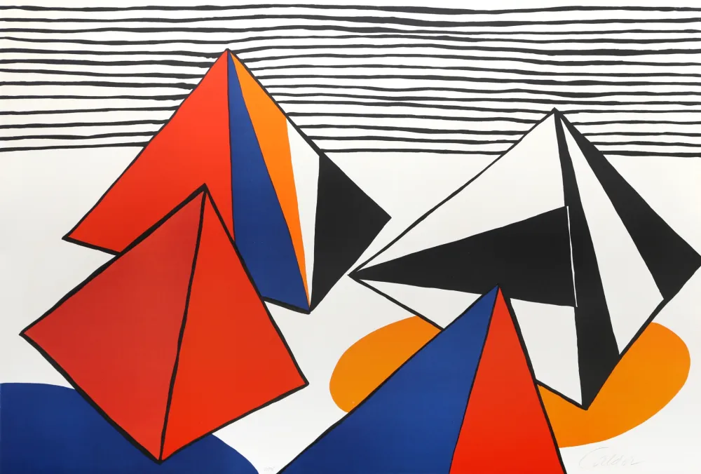Litografía Calder - Les Pyramides Grandes
