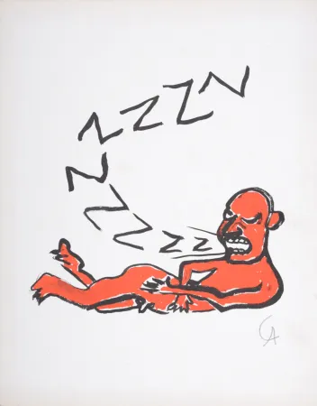 Sin Técnico Calder - Lettera Z, C. 1974 - Hand-signed