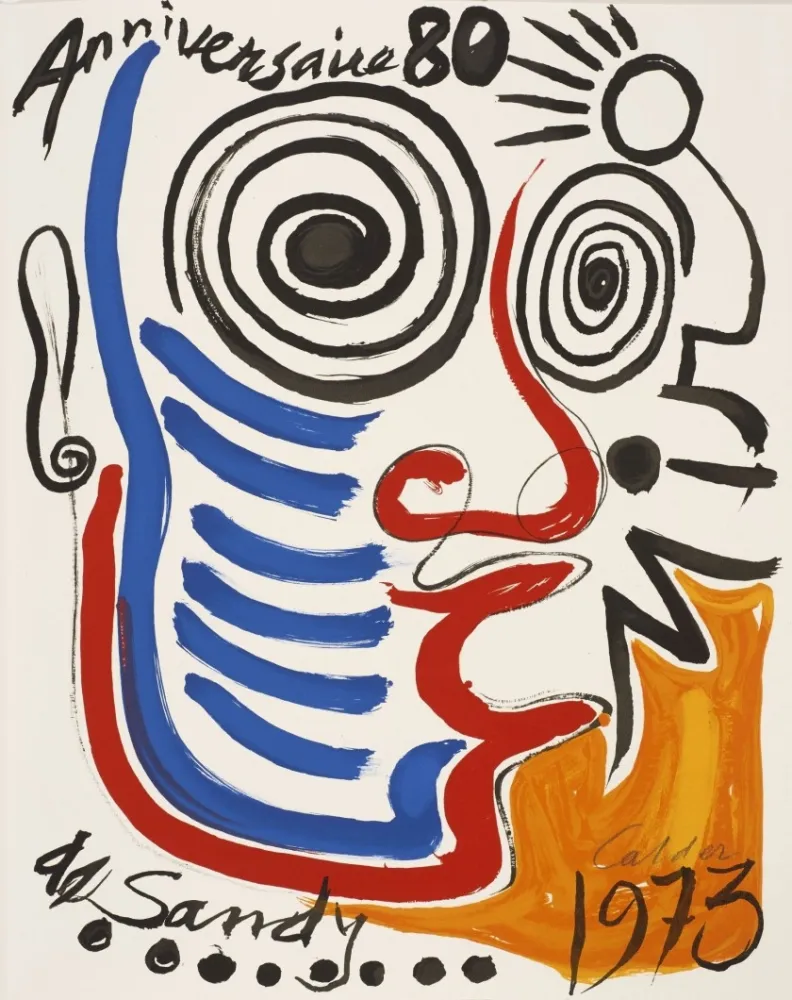 Litografía Calder - Lithographie sur vélin d'Arches. Signée 