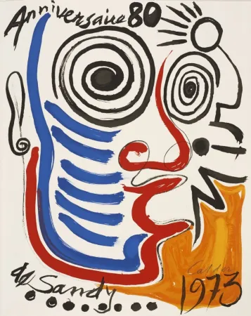 Litografía Calder - Lithographie sur vélin d'Arches. Signée 