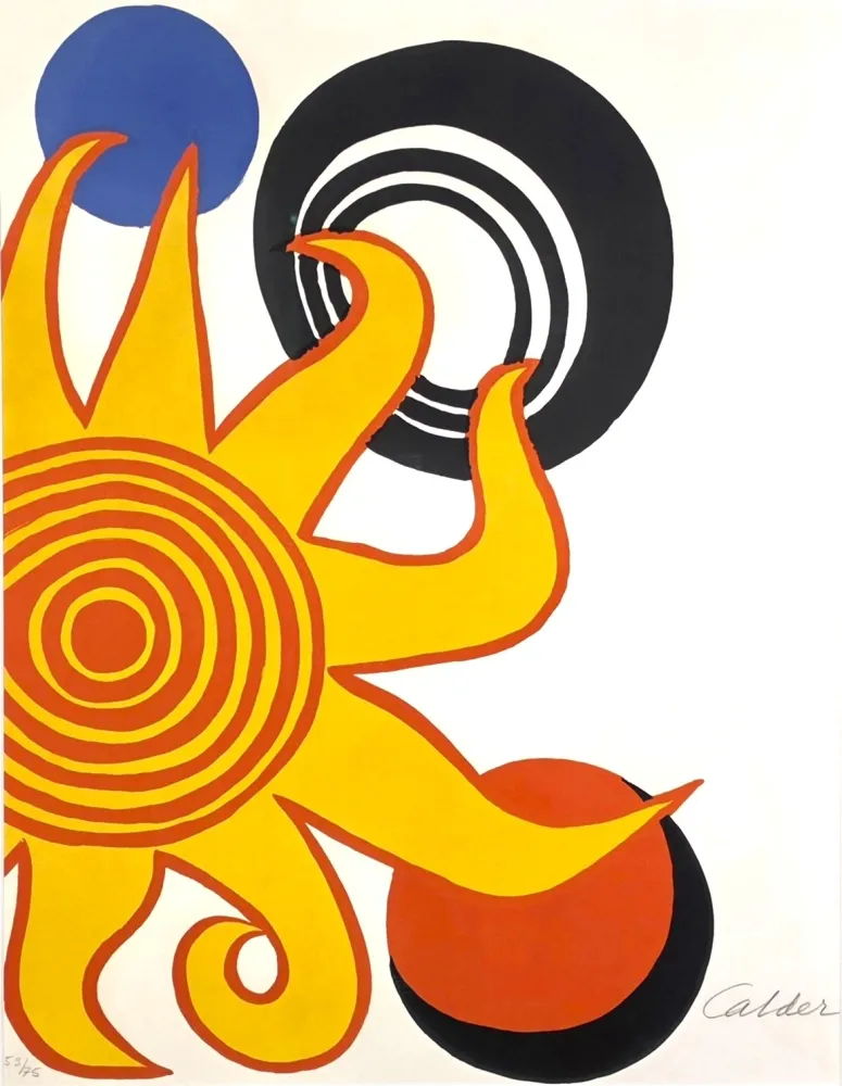 Litografía Calder - Magie Éolienne. No 6